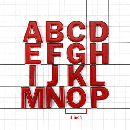 DNA Motoring EM-L-LETTER-3-RD Red Letter Number Decal Emblem Badge Sticker for Auto Car Truck Motorcycle Logo - 3