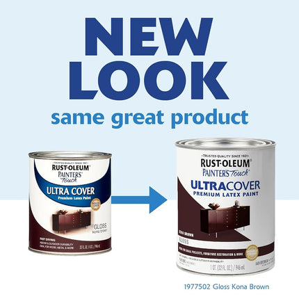 Rust-Oleum 1977502 Painters Touch Latex, 1-Quart, Kona Brown