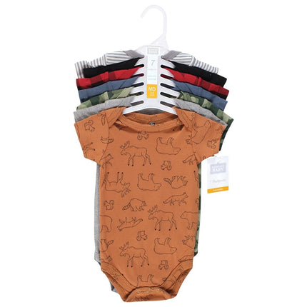Hudson Baby Baby Bodysuits de algodón, estampados Into the Woods, 18-24 meses