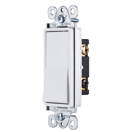 GE 3 Way Designer Rocker On/Off Switch - White