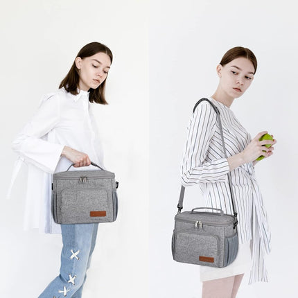 Maelstrom Lunch Box for Men,Insulated Lunch Bag Women/Men,Leakproof Lunch Cooler Bag,Lunch Tote Bag,8L,Gray