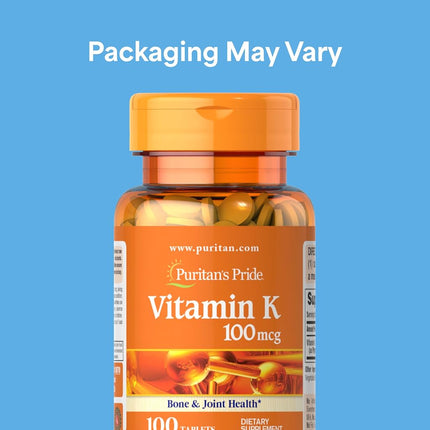 Puritan's Pride Vitamin K 100 mcg