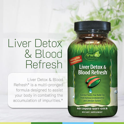 Irwin Naturals, Liver Detox & Blood Refresh Soft Gels, 60 Count