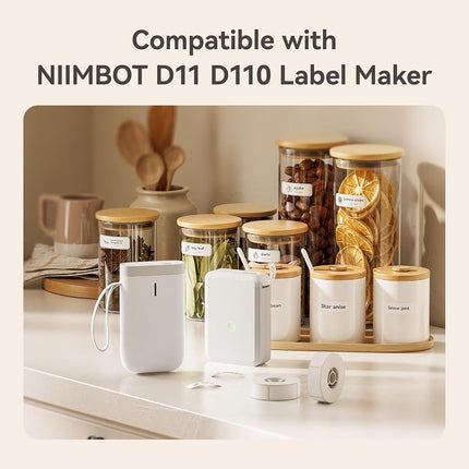 NIIMBOT Label Maker Tape for D11/D110/D101/H1S Thermal Paper 0.47"x2.95"(12x75mm),Self-Adhesive Sticker for Home Office Organization, 1 Roll of 95