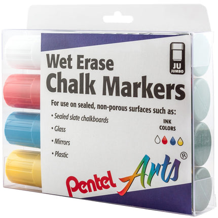 Marqueurs effaçables à l'eau à pointe jumbo Pentel SMW56PC4M, multicolore