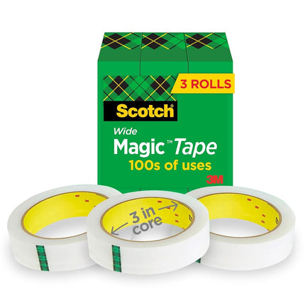 Scotch Magic Tape, 1 x 2592 Inches, 3-Pack (810-72