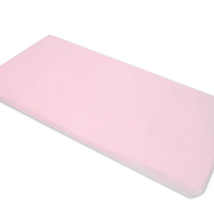 Sábana ajustable para colchoneta de guardería de percal de algodón 100% natural de American Baby Company, rosa, 24 x 48 x 4, suave transpirable, para niñas