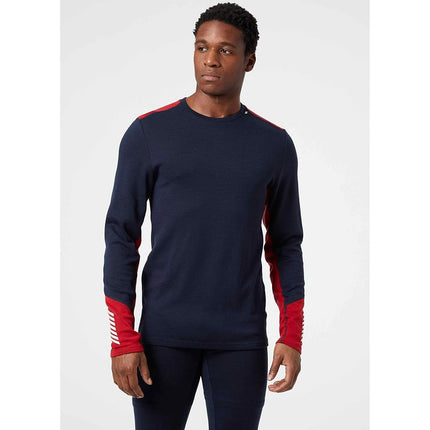 Helly Hansen Men's Lifa Merino Midweight Crew, Navy, M