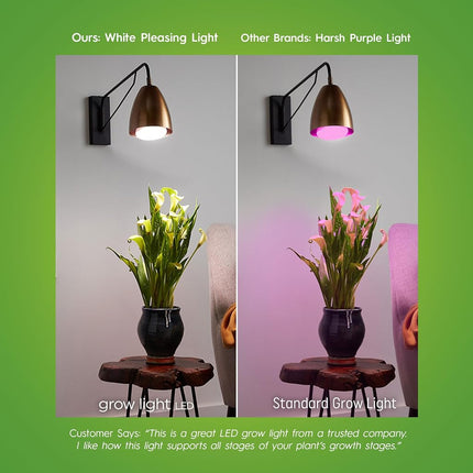 Grow LED Light Bulb, BR30 Flood Light, Indoor LED Grow Lights for Plants, Flowers and Fruit with Advanced Light Spectrum, 9 Watts (2 Pack)