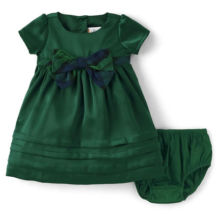 Gymboree Baby Girls' Short Sleeve Dressy Special Occasion Dresses with Diaper Cover, Noble Nutcracker, 6-9 Months