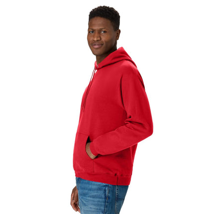 Hanes EcoSmart Hoodie, Midweight Fleece, Pullover Hooded Sweatshirt for Men, Deep Red, L