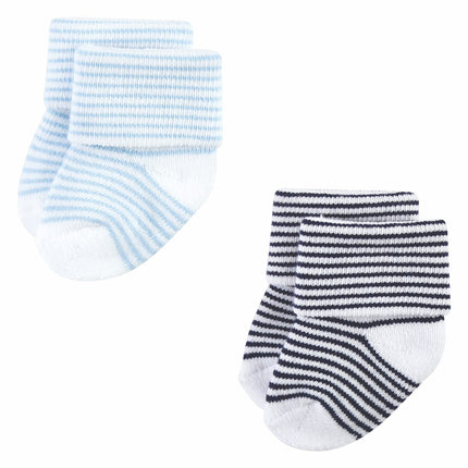 Luvable Friends Unisex Baby Newborn and Baby Terry Socks, Bulldozer, 6-12 Months