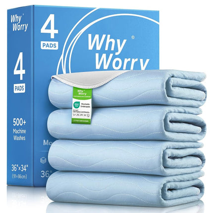 WhyWorry Washable Bed Pads for Adult Incontinence,