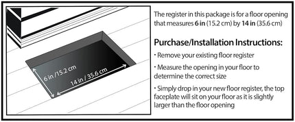 Decor Grates AJH614-NKL Oriental Floor Register, 6-Inch by 14-Inch, Nickel