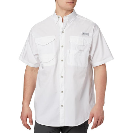 Columbia Men's Bonehead Short Sleeve Shirt, White, XS