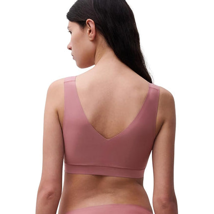 Chantelle Women's Softstretch Padded V-Neck Bra Top, Rose Des Bois, XS-S