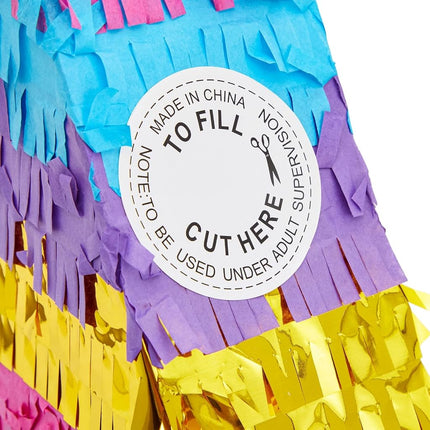 Rainbow Pinata Number 4 for Kid’s 4th Birthday Party, 30 x 42 x 7.6 cm