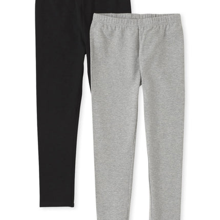 The Children's Place Girls' Leggings 2 Pack, Black