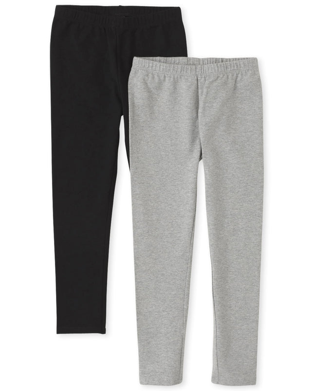 The Children's Place Girls' Leggings 2 Pack, Black