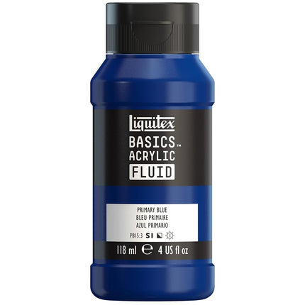 Liquitex Basics Fluid Acrylic Paint Set, Primary Blue