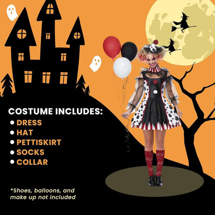 California Costumes 01435S Twisted Clown humorous Adult Sized Costumes, Black, S