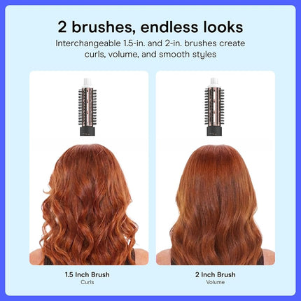 Conair 2-in-1 Double Ceramic Lightweight Hot Air Brush, Smooth Results for All Hair Types, More Shine and Less Frizz, Hair Styler