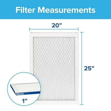Filtrete 20x25x1 MPR 2200 Pleated AC Furnace Air Filter, Healthy Living Elite Allergen Reduction, 2-Pack