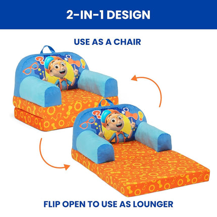 Delta Children - Blippi Cozee Buddy Flip-Out Kids Chair, Blue