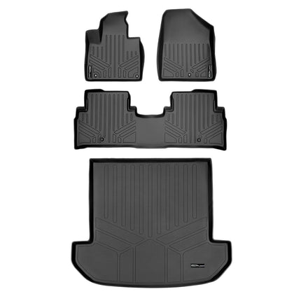 MAXLINER Floor Mats 2 Rows and Cargo Liner Set Bla