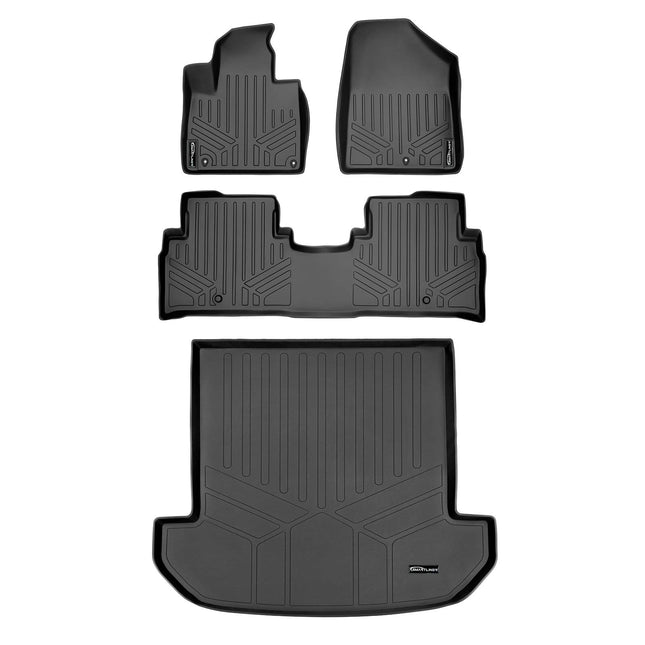 MAXLINER Floor Mats 2 Rows and Cargo Liner Set Bla