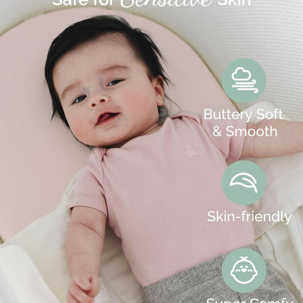 TotCare Bassinet Fitted Sheets for Dream on Me Traveler Portable Bassinet & Skylar, Seashell Bedside Sleeper - Buttery Soft, Premium Stretchy Jersey Knit Sheets - Pale Pink + Lavendar + Cloud, 3 Pack