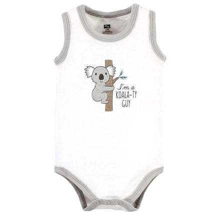 Hudson Baby Unisex Baby Cotton Sleeveless Bodysuits, Zoo Animals, 0-3 Months