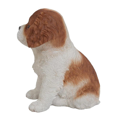 Hi-Line Gift Ltd Sitting King Charles Puppy Statue
