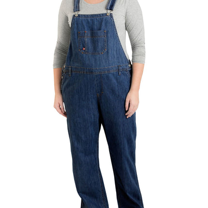 Dickies womens Plus Size Denim Bib Overall, Dark I