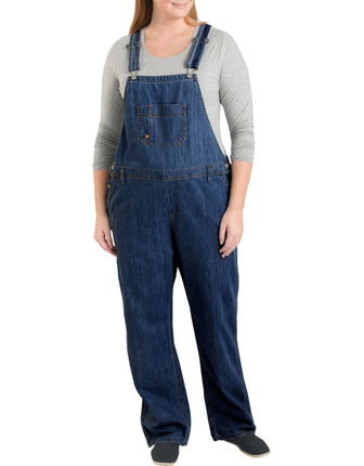 Dickies womens Plus Size Denim Bib Overall, Dark I