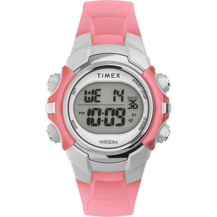 Timex Unisex Sport 33 mm Watch - Pink Resin Strap 