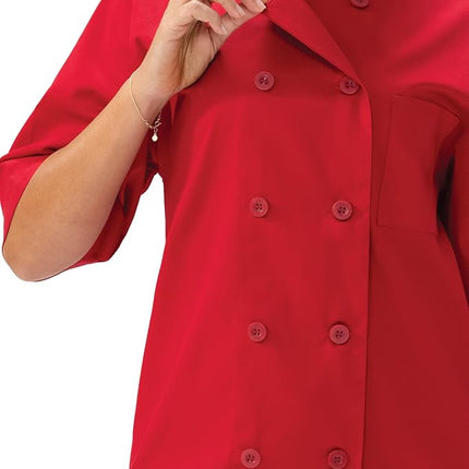 Chef Works Volnay Unisex Chef Coat, Red, 3XL