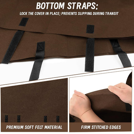TV Cover for Moving, Fits to 70"- 75" Flat Screen TV Moving Cover, Dustproof Felt TV Screen Covers, Anti-Scratch TV Bags for Moving with Bottom Strap for House Moving, Home Renovation (70-75 inches)