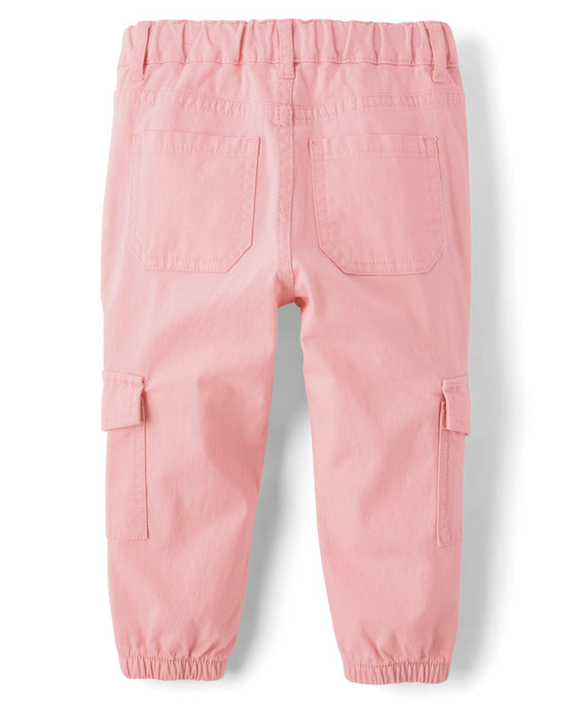 The Children's Place Pantalon Cargo Jogger Bébé Fille, Rose Fluo, 6-9 Mois