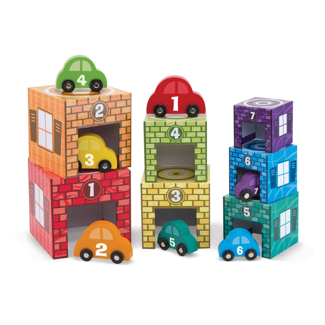Melissa & Doug Nesting and Sorting Garages and Car