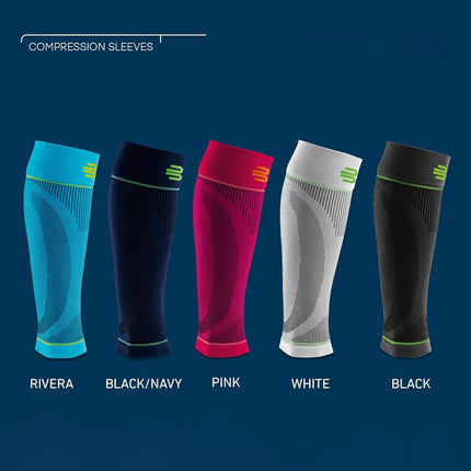 Bauerfeind Sports Compression Lower Leg Calf Sleeves (1 Pair) - Gradient Compression for Improved Blood Circulation in Legs - Air Knit Fabric Breathable, Durable, Washable (Black, Small, Long)