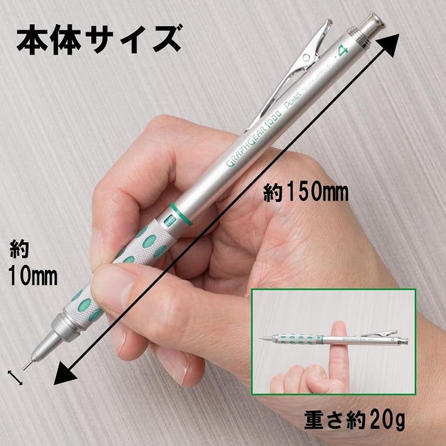 Pentel Graph Gear 1000 Mechanical Drafting Pencil 0.4mm Green (PG1014)