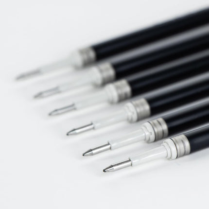 Pentel Refill Ink - for EnerGel Gel Pen, 0.7mm Metal Tip, Medium, Black Ink, Pack of 6 Refills