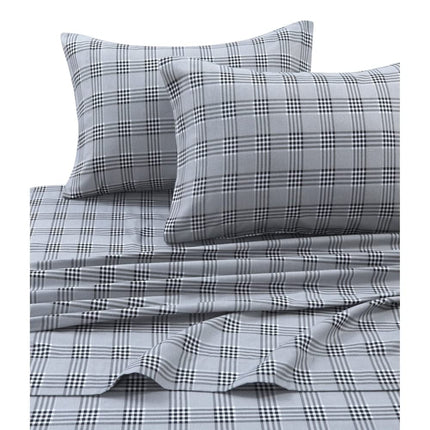 Tribeca Living PLRE170SHEETCK Parure de draps en flanelle à motif de wapiti, poches profondes, très grand lit