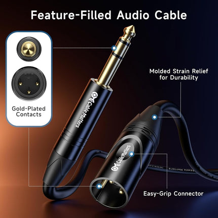 Cable Matters 6.35mm (1/4 Inch) to XLR Male to Male Cable 25 Feet