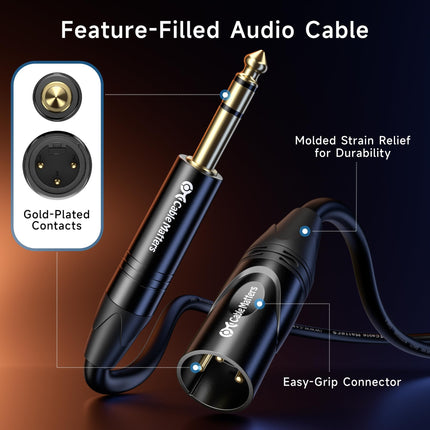Cable Matters 6.35mm (1/4 Inch) to XLR Male to Male Cable 3 Feet
