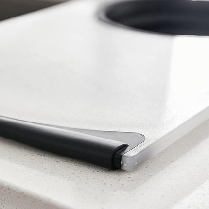 Dexas Over The Sink Strainer Board, 11.5 x 20, Natural/Gray