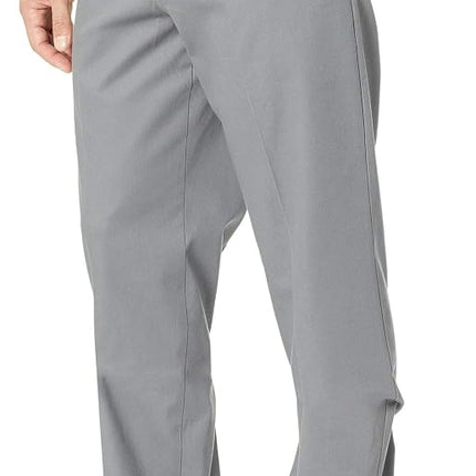 Dockers Men's Classic Fit Signature Khaki Lux Cotton Stretch Pants (Regular and Big & Tall) Casual, Burma Grey, 42W x 30L