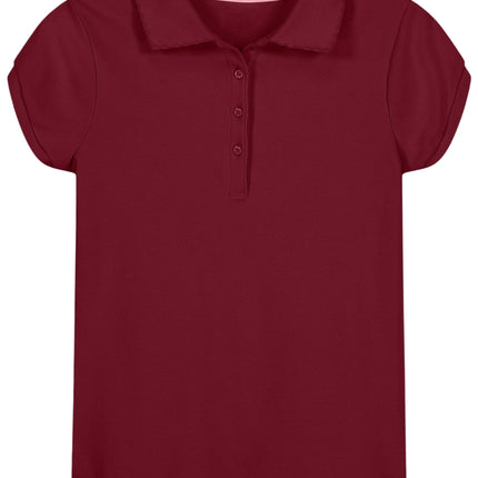 Nautica Girls' School Uniform Short Sleeve Polo Sh