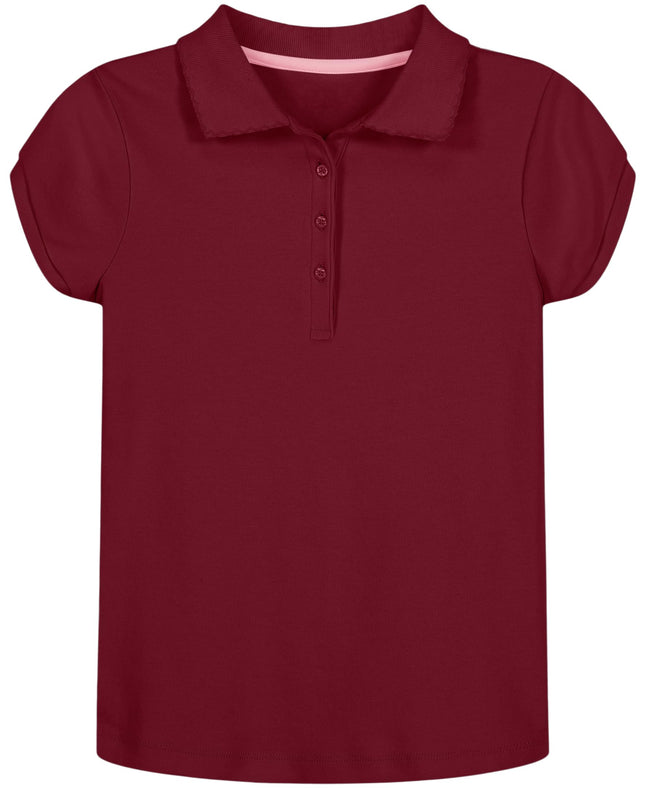 Nautica Girls' School Uniform Short Sleeve Polo Sh